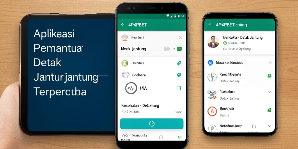 Tampilan antarmuka aplikasi 4P4PBET yang user-friendly untuk detak jantung.