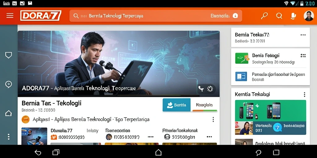 Antarmuka aplikasi DORA77 yang modern dan informatif.
