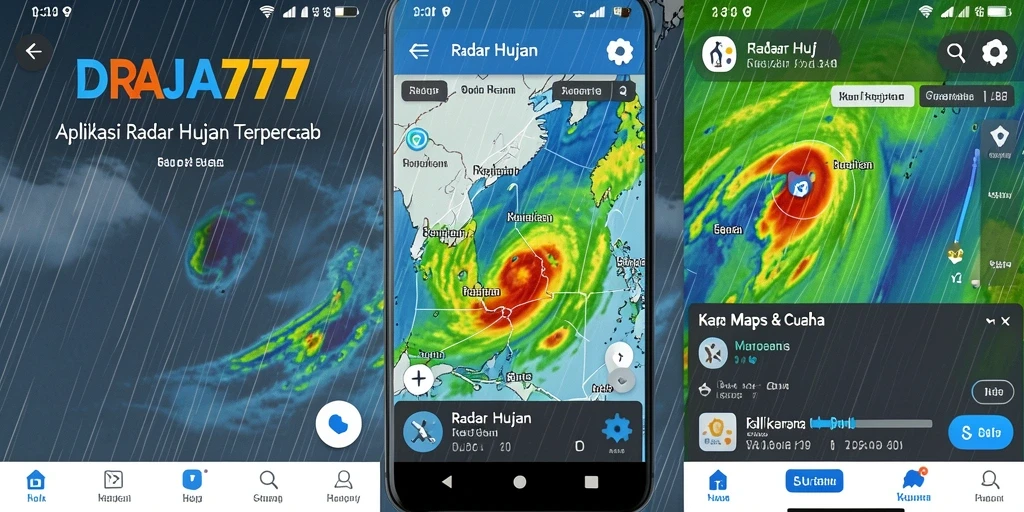 Antarmuka DRAJA777 menampilkan informasi cuaca Radar Hujan secara jelas dan informatif.