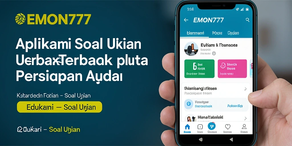 Antarmuka aplikasi Soal Ujian EMON777 yang interaktif dan informatif.