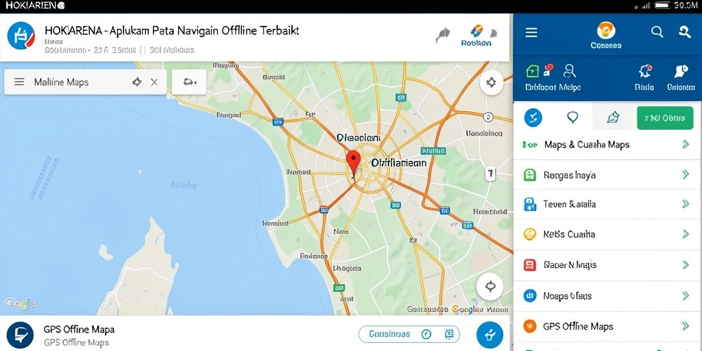 Tampilan antarmuka HOKIARENA yang user-friendly dan navigasi peta.