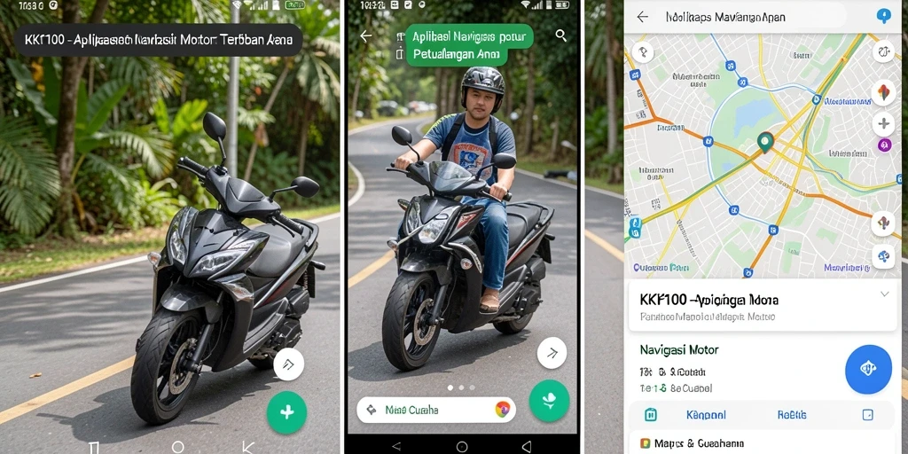 Antarmuka KPK100 menunjukkan petunjuk arah untuk Navigasi Motor yang jelas.