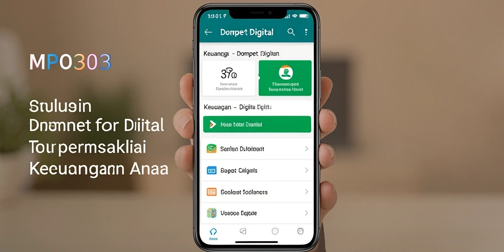 Antarmuka MPO303 menampilkan fitur-fitur Dompet Digital yang lengkap dan mudah digunakan.