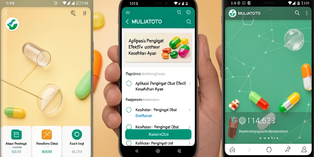 Antarmuka MULIATOTO yang ramah pengguna untuk pengingat obat.