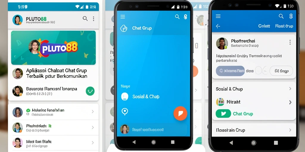 Antarmuka modern PLUTO88 untuk pengalaman Chat Grup yang menyenangkan.