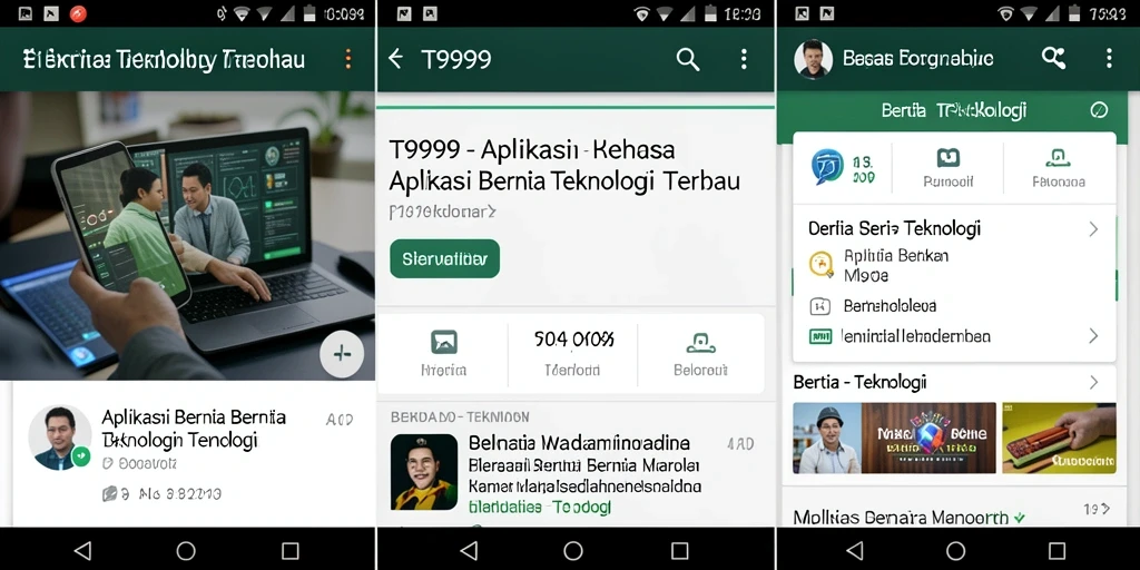 Tampilan antarmuka pengguna T9999 yang modern dan intuitif.